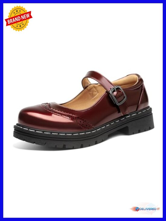 Shoes - Gothic Mary Jane Oxford Shoes Ankle Tie Round Toe PU